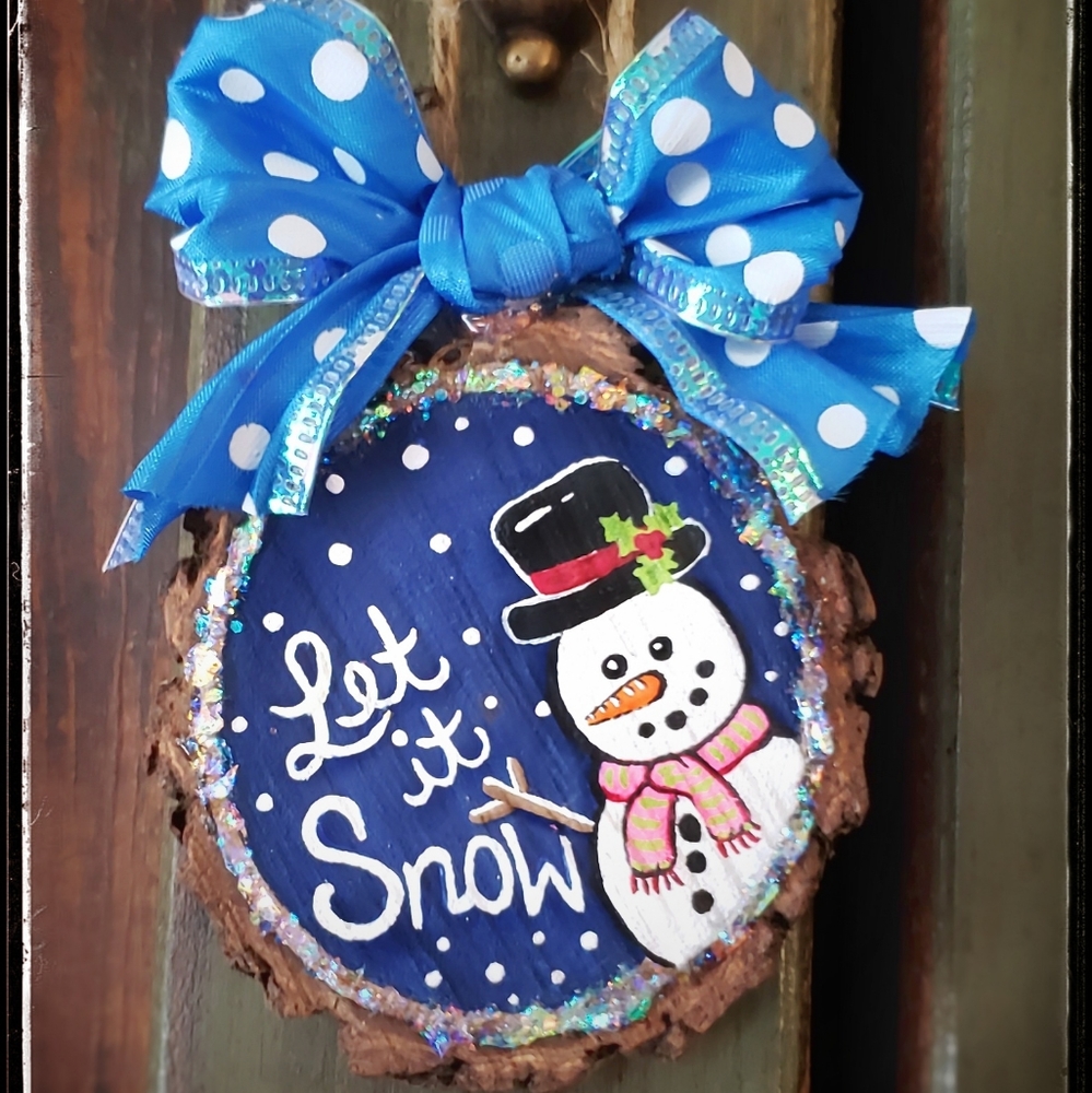 Let it snow Christmas ornament